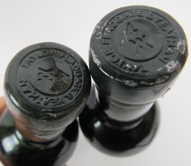 Two bottles of Taylors Crusted 1970 vintage Port. Condition report: Both approx bottom neck, - Image 6 of 7