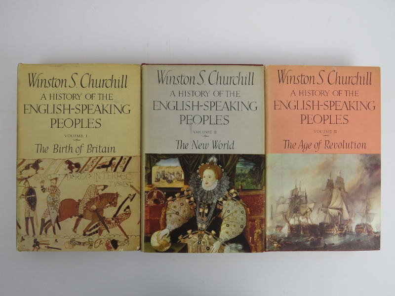 Winston S Churchill, A history of the English-Speaking Peoples, Volumes I-III. Dust jackets - Image 2 of 3