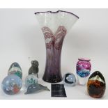 A collection of British and Continental glassware. Comprising a large Irish Newgrange Living vase,