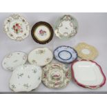 A collection of decorative porcelain plates, 19th/early 20th century. (13 items). Condition