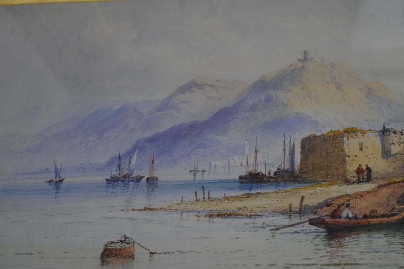 Edwin Saint-John (act. 1880-1920) - 'Italian lake scenes', 4, watercolours, signed, each approx 25cm - Image 12 of 26
