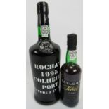 A single bottle of Rocha's 1995 vintage Colheita Port, and a 20cl single bottle of Taylor's Select