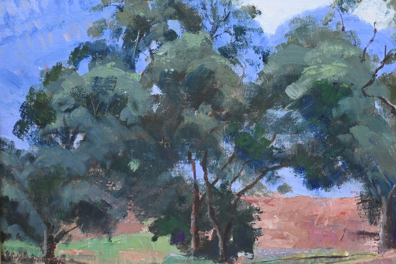 British School (20th century) - 'Country landscape with mountainous background', oil on board, - Image 7 of 9