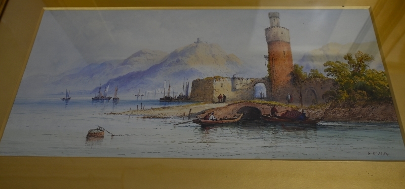 Edwin Saint-John (act. 1880-1920) - 'Italian lake scenes', 4, watercolours, signed, each approx 25cm - Image 10 of 26