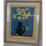 Ken Done (Australian, b. 1940) - 'Frangipani', pencil signed limited edition lithograph, number 79/