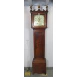 An 18th century mahogany 30 hour longcase clock by Barsell of Wadhurst, the hood with painted wooden