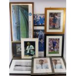 A collection of Chelsea Football Club signed photographs of players and the Stadium. Including