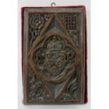 A Henry VIII carved English oak plaque, 16th century or later. Carved with King Henry VIII’s coat of