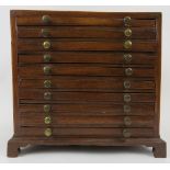 - A mahogany and banded satinwood coin display chest, 19th century. Of small rectangular form,