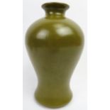 A Chinese tea-dust glazed meiping vase. Of meiping form with a tea-dust glaze applied to the