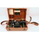 A vintage Highways level instrument by E R Watts & Son Ltd. With a fitted box and wooden tripod
