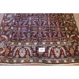A fine North West Persian Mahal Kelleh thick weave and busy pattern and wide border. In very good
