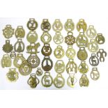 A large collection of horse brasses. Of varied age and design. (41 items). Condition report: Some