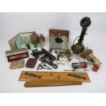A large group of antique and vintage miscellaneous items. Notable items included a part from a