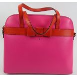 A Kate Spade pink and orange handbag with dust bag. Provenance: Part of a private collection of