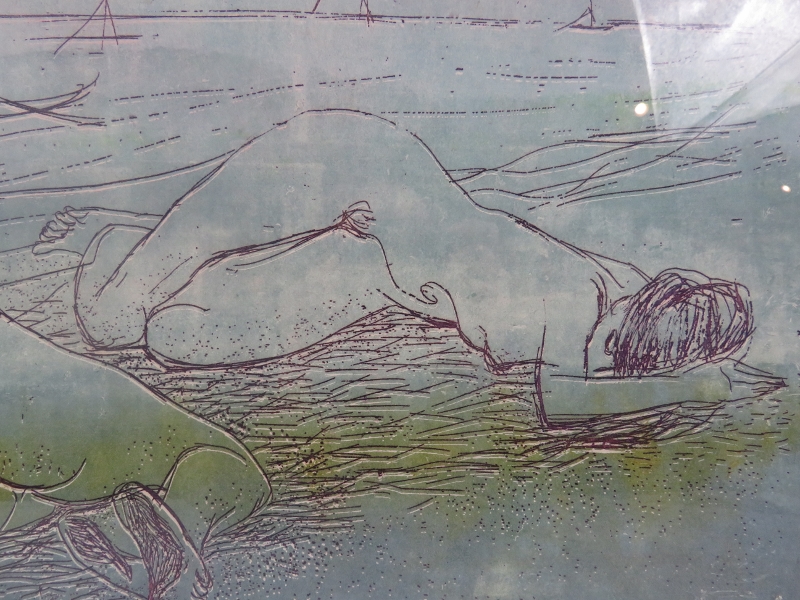 Irving Amen (American, 1918-2011) - 'Two naked females on a beach', pencil signed artist's proof - Image 3 of 6