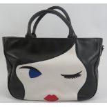 A Lu Lu Guinness 'Wanda' black handbag. Provenance: Part of a private collection of designer