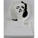 A Royal Doulton Limited Edition Pure Evil ‘Marilynmarlenedali’ plate. The design combining the faces