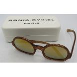 Sonia Rykiel golden reflective sunglasses, Paris, cased. Provenance: Part of a private collection of