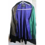 A Marimekko Finnish designer black velvet opera jacket with various coloured linings. Provenance: