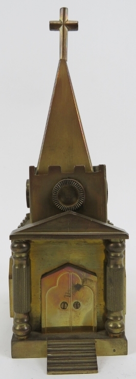 A collection of brass and copper miniature and mechanical music objects. Comprising a brass - Image 3 of 7