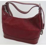 A Mulberry red handbag with original Mulberry plaid. Provenance: Part of a private collection of