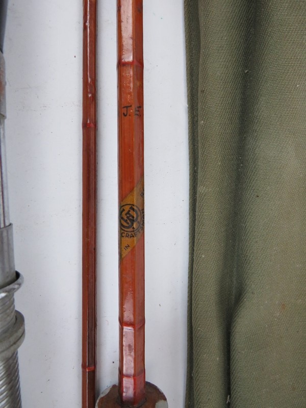 Two vintage split cane fishing rods, 20th century. (2 items) Condition report: Viewing recommended. - Image 2 of 3