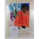 R.B. Kitaj (American, 1932-2007) - 'Kenneth Koch peasant print', pencil signed limited edition