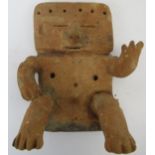 A pre Columbian Quimbaya terracotta slab figure believed to date to c.1000-1500 AD. These Alter