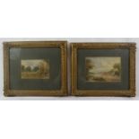 Henry Maplestone (1819-1884) - 'Rural landscapes', a pair, watercolours, one signed & dated,