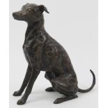 A Stuart Anderson bronze Italian Greyhound dog. Francis Iles of Kent retail documentation/receipt