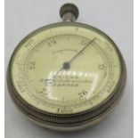 A silver compensated pocket barometer by Hicks of Hatton Garden, London 1894. Presentation