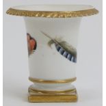 A Worcester Flight Barr & Barr miniature porcelain vase, circa 1820/30s. Of urn form with finely