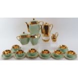 A Limoges ‘R.G. Montigny’ pattern tea set and a Royal Worcester ‘Fireproof’ set. Twenty one pieces