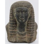 An Egyptian stone bust of an Ancient Egyptian princess, 19th century or later. A Grand Tour piece