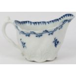 A Chamberlain of Worcester blue and white porcelain creamer in the form of a ‘Chelsea Ewer’,