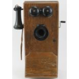 A Vintage American Kellogg S&S Model 317 wall phone, manufactured circa 1916 - 1930’s. The wall