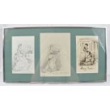 Sir Philip Burne-Jones BT (British, 1861-1926) - Two pencil drawings of Sarah Bernhardt, 16.5cm x