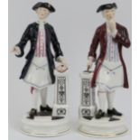Two Michael Sutty porcelain figurines, 20th century. Comprising ‘The Almoner - A Masonic Figure of