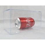 Damien Hirst (British, b. 1965) - Hand signed Coca-Cola can, displayed in a Perspex case, 20cm long.