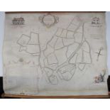 Of local interest: A hand drawn and colour highlighted map of Longbarns in Kent, 18th century. Drawn