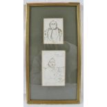 Sir Edward Coley Burne-Jones BT ARA RWS (British, 1833-1898) - Two ink drawings of Uncle Crom (