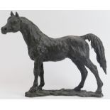 A bronzed figure of a horse, late 20th century/early 21st century. Possibly by Leslie Charlotte