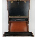 A leather cased stationery box by Partridge & Cooper of Fleet Street, London, late 19th/early 20th