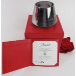 A Baccarat ‘Harcourt - Our Fire’ crystal glass candle holder by Philippe Starck. Certificate and red