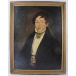 British School (19th century) - 'Portrait of a gentleman', oil on canvas, 65cm x 50cm, framed.