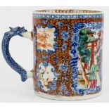 A Chinese export porcelain tankard, mid/late 18th century.