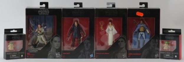 Star Wars: A group of Hasbro Disney Black Series action figures. B7759, B5999, C0661, C2572/C1857,