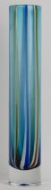 A large Italian cylindrical glass vase, attributed to Gino Ponti, 20th century. 28 cm height.