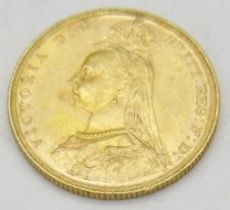 Queen Victoria, 22ct gold Jubilee sovereign 1887, approx weight 8 grams. Condition report: Some